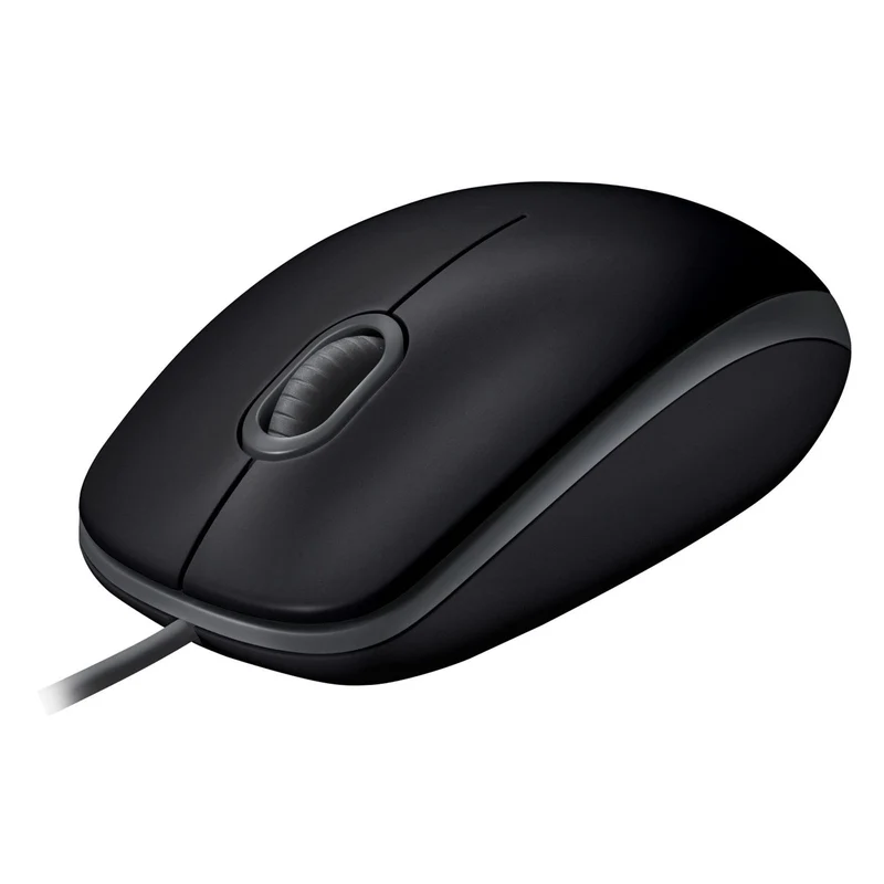 Logitech B110 Silent Maus, Beidhändig, Optisch, USB Typ-A, 1000 DPI, Schwarz