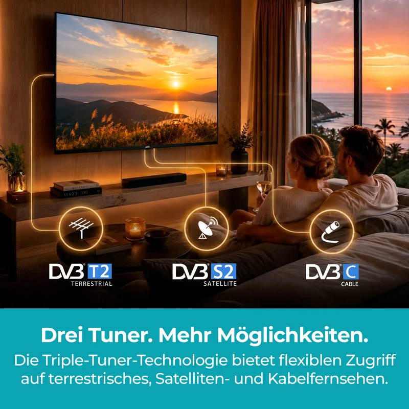 24″ Smart WebOS TV & DVD 12-Volt Traveller TV with Freeview Play (DE)