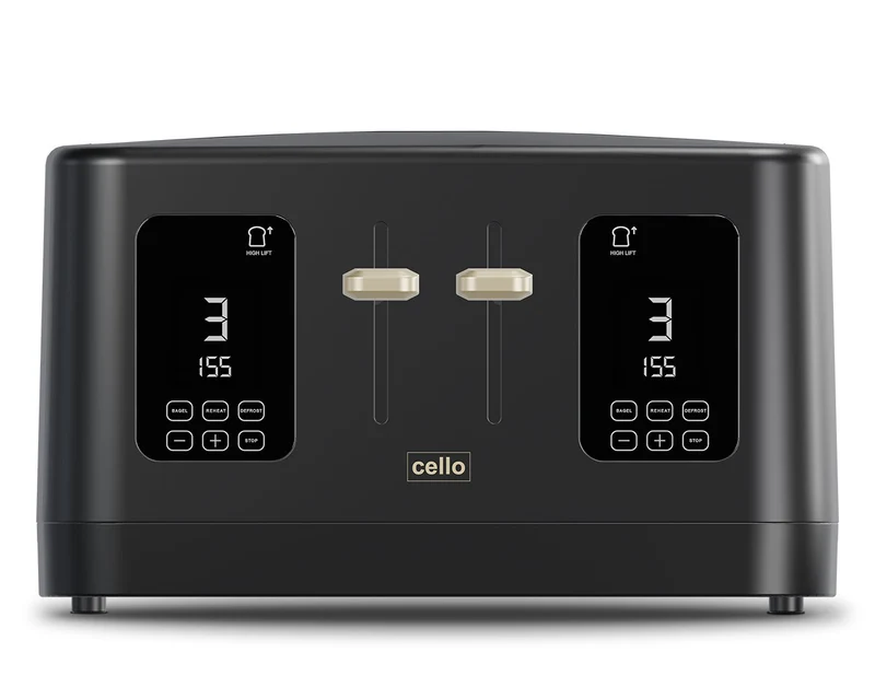 Digital 4 Slice Toaster with Touch Control and Timer