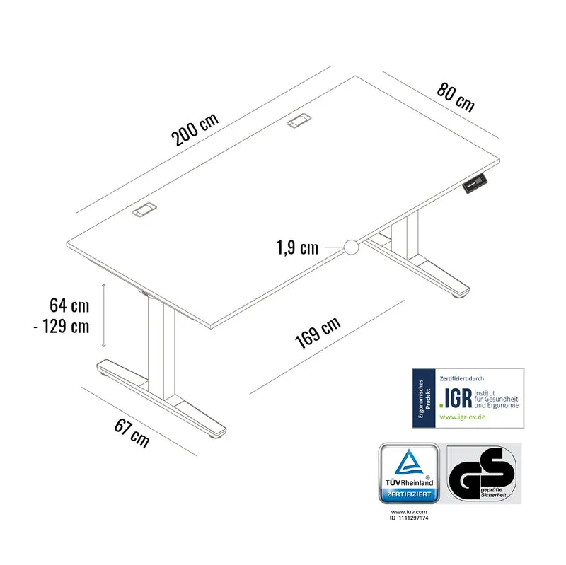 Desk Expert - Höhenverstellbarer Schreibtisch