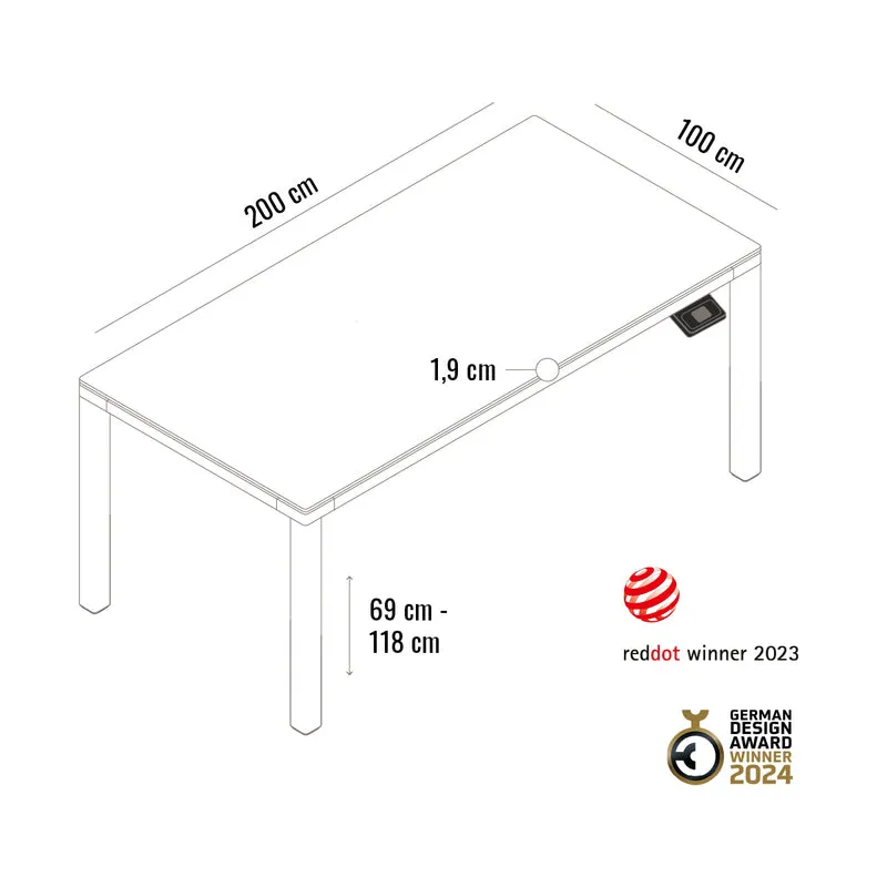 Desk Four - Höhenverstellbarer Tisch