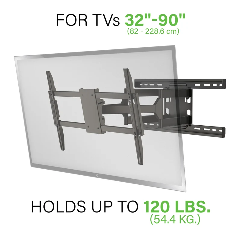 Secura Full-Motion Wall Mount For 32” – 90” flat-panel TVs