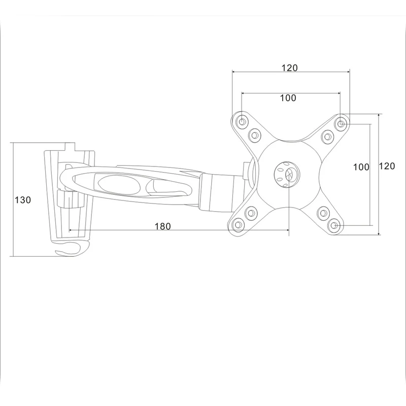 LO26 Full Motion TV Wall Bracket 10"–43" with Tilt, Swivel & Rotation