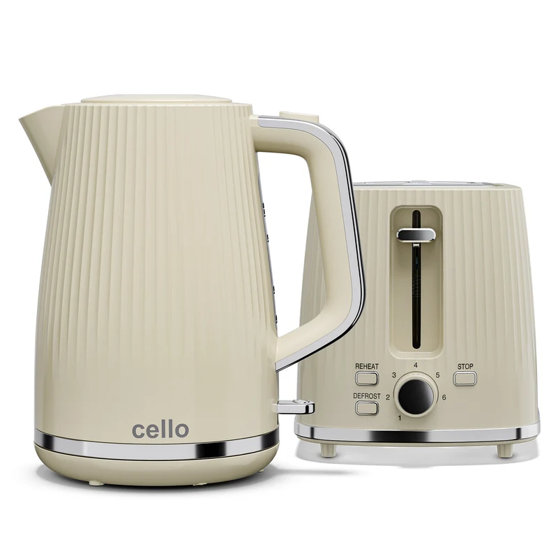 Breakfast Bundle - Textured Kettle + 2 Slice Toaster