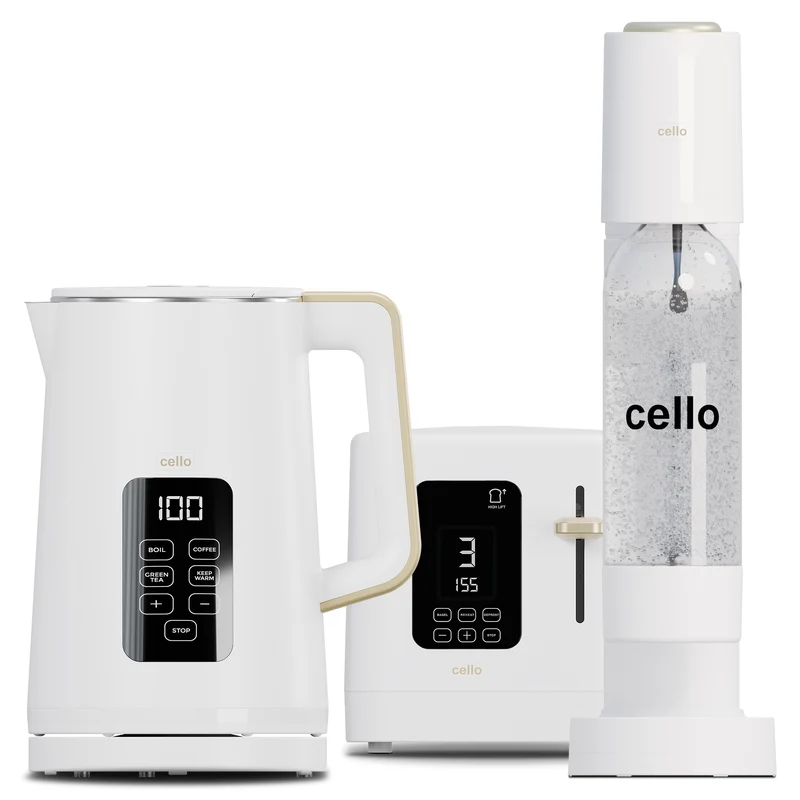 Refresh Bundle - Digital Kettle + 2 Slice Toaster + Soda Maker