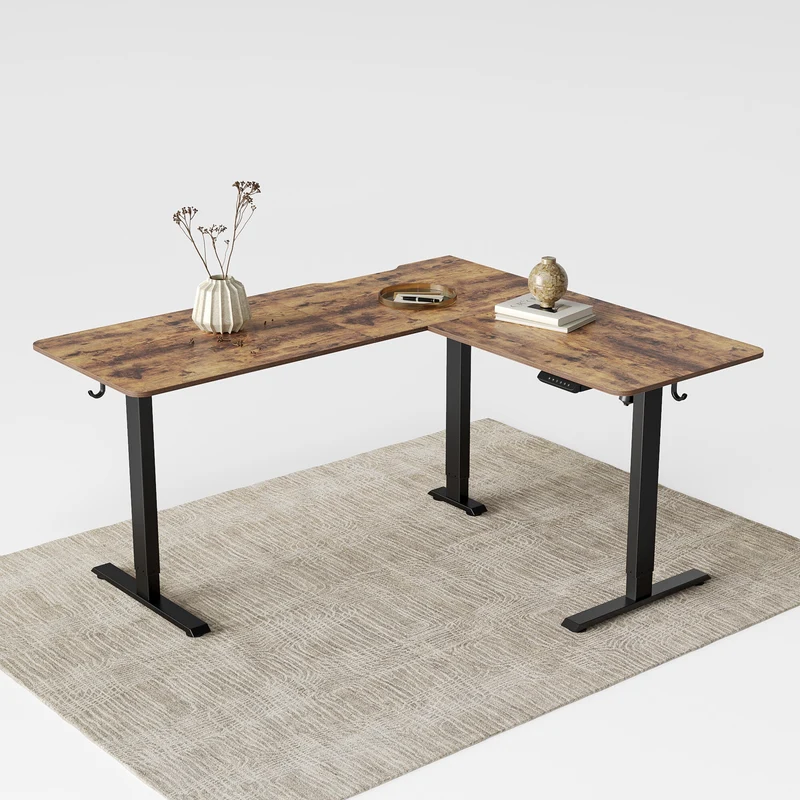Single Motor L-shaped Standing Desk