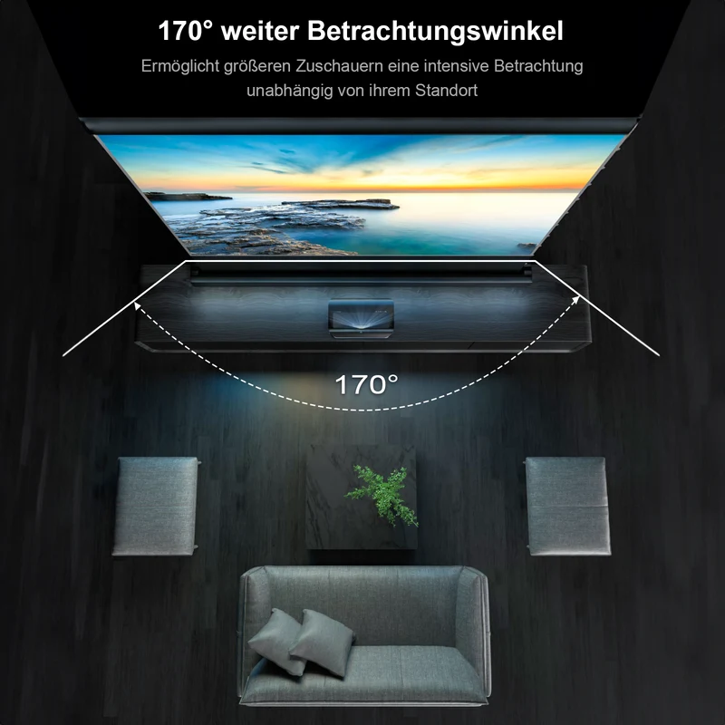 100'' -130'' Motorisierte Bodenleinwand