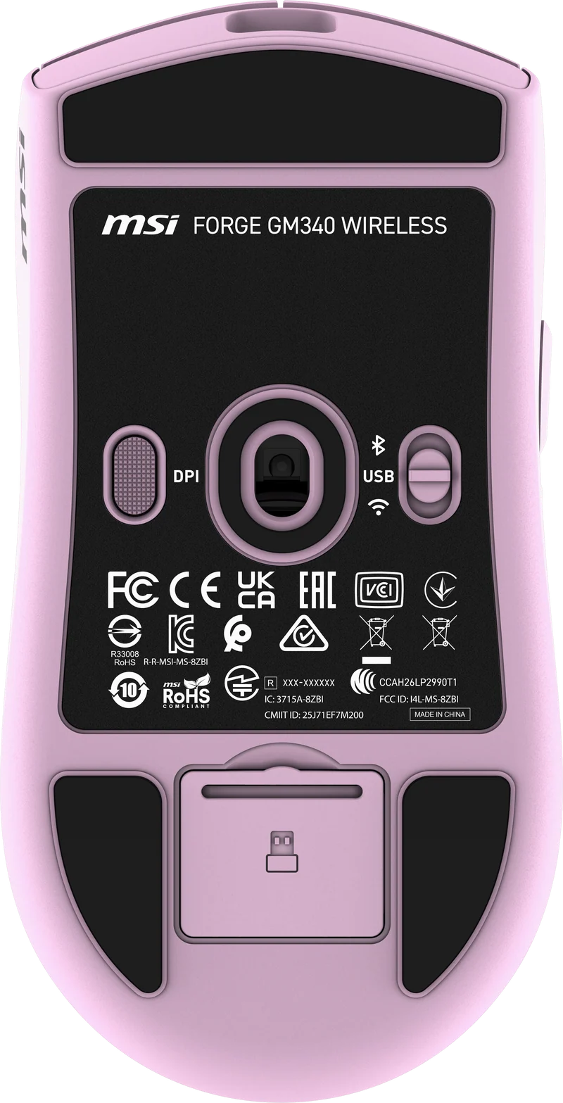 MSI Gaming Maus FORGE GM340 W VIOLET