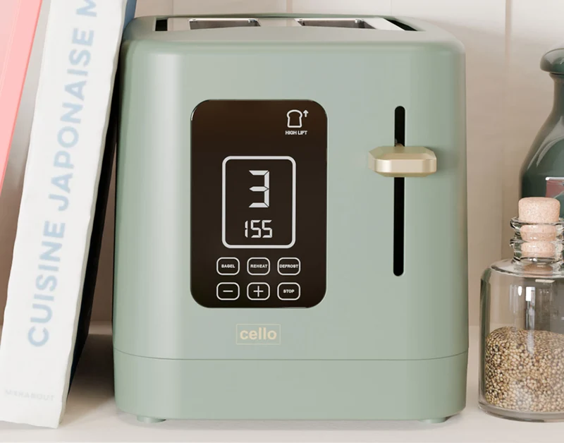 Digital 2 Slice Toaster with Touch Control and Timer (DE)