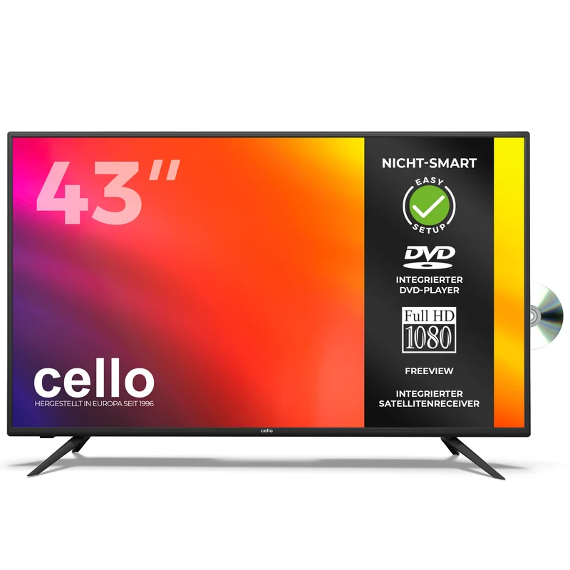 43" Full HD LED TV with DVD Player and Freeview T2 HD (DE)