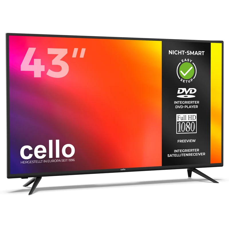 43" Full HD LED TV with DVD Player and Freeview T2 HD (DE)