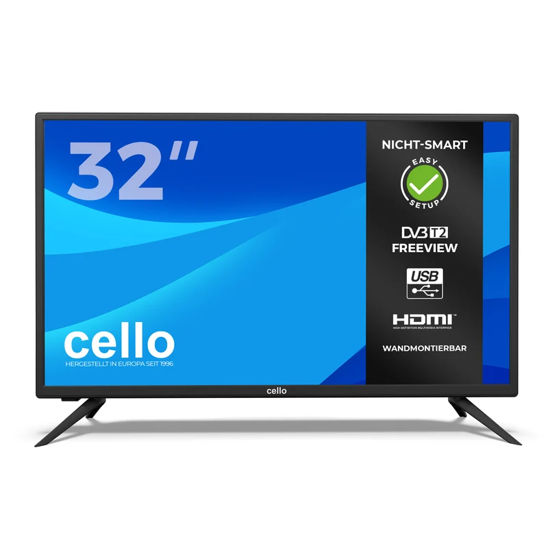 32" HD Ready LED Digital TV with built-in Freeview T2 HD (DE)