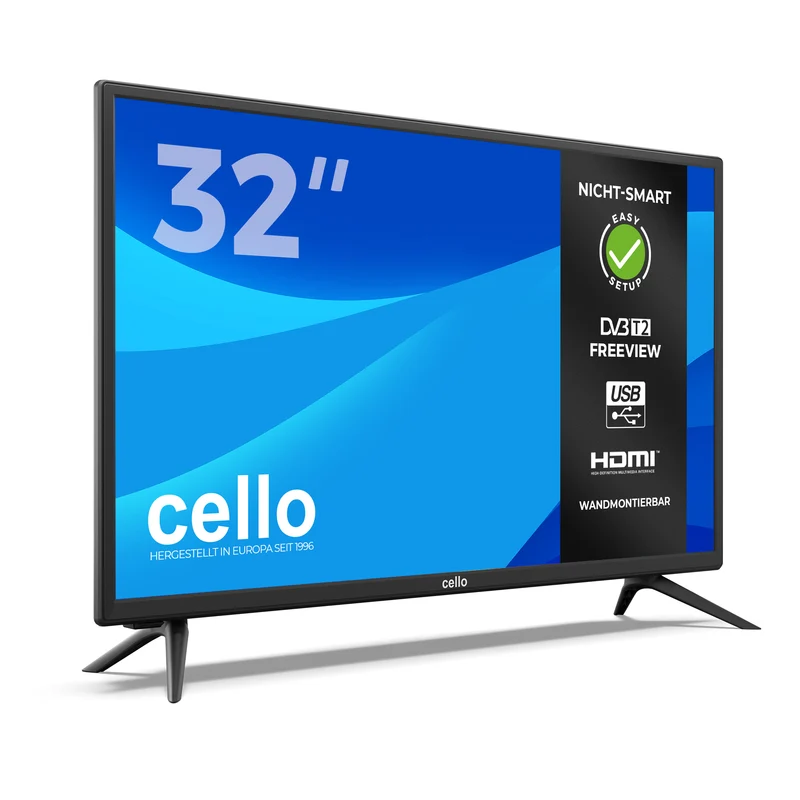 32" HD Ready LED Digital TV with built-in Freeview T2 HD (DE)