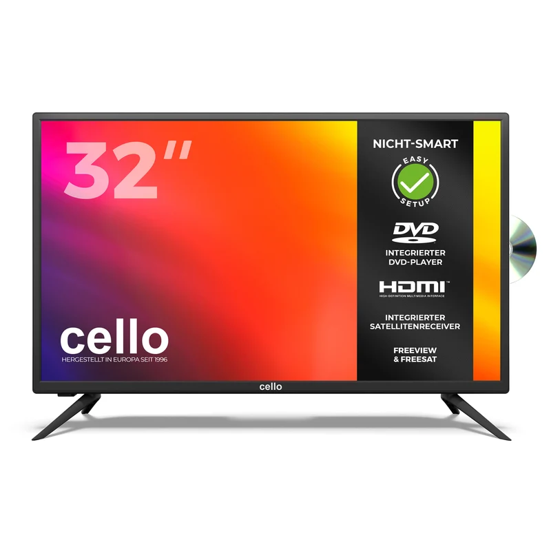 32" HD Ready LED TV with DVD Player and Freeview T2 HD (DE)