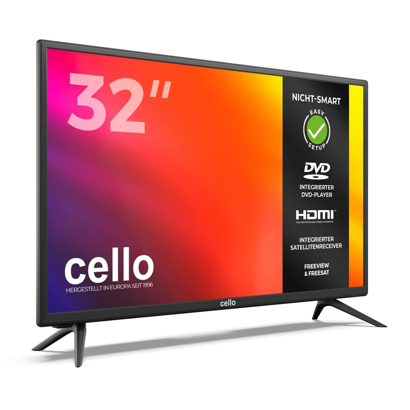 32" HD Ready LED TV with DVD Player and Freeview T2 HD (DE)