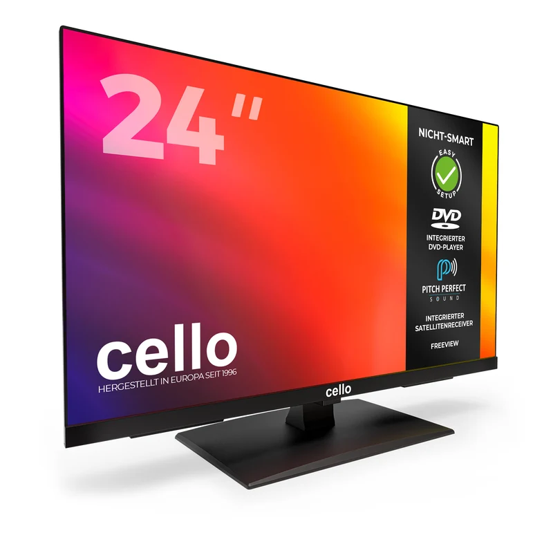 24” HD Ready TV with built-in DVD Player & Perfect Pitch Sound (DE)