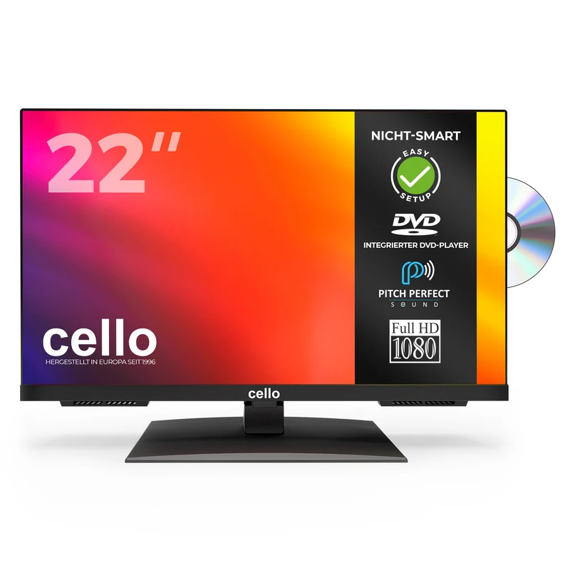 22” Full HD TV with built-in DVD Player & Perfect Pitch Sound (DE)