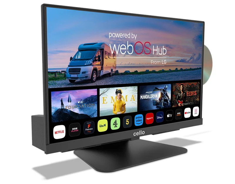 19″ Smart WebOS 12-Volt TV with DVD & Perfect Pitch Sound (IT)