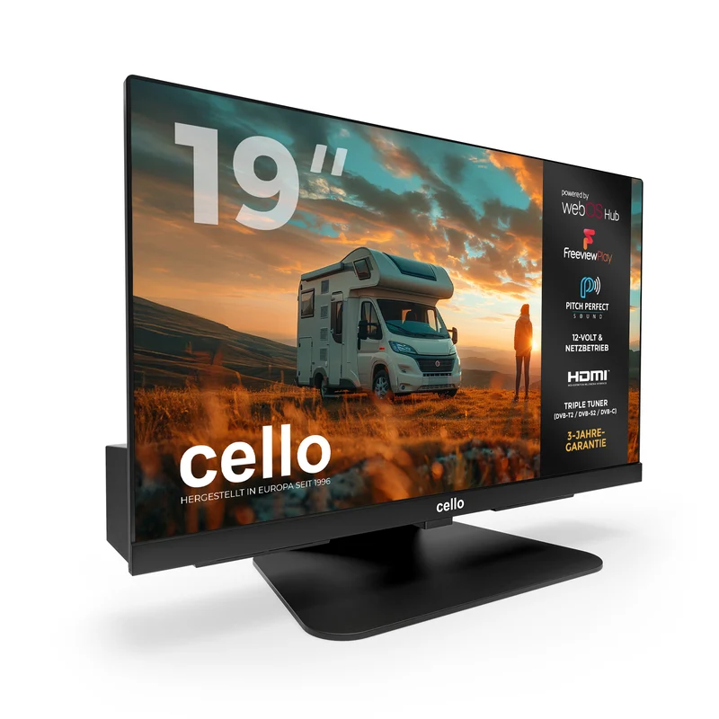 19″ Smart WebOS 12-Volt Traveller TV with Perfect Pitch Sound (DE)