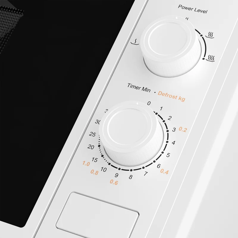 20L White Manual Microwave, 800W