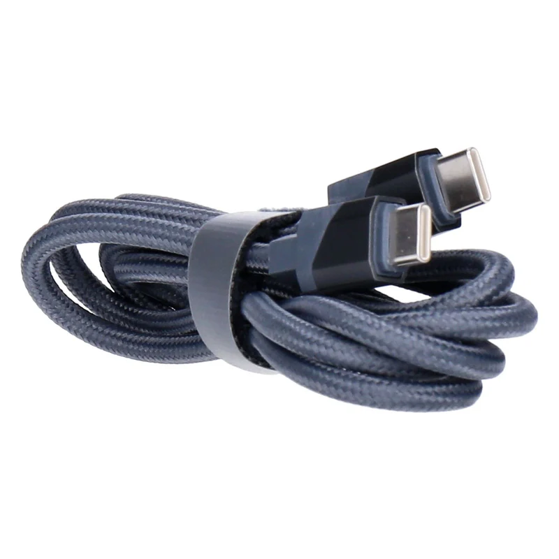 SDL Lade- und Synchonisierungskabel 1,2 m USB-C auf USB-C Stoff ummantelt grau