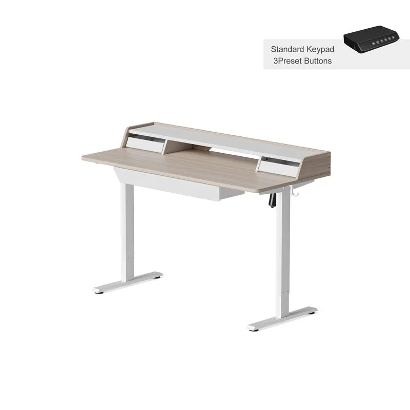Splice Board Desktop for Electric Standing Desk with Multi Beveled Drawer