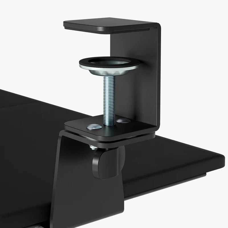 Rotatable C-Clamp Keyboard Tray