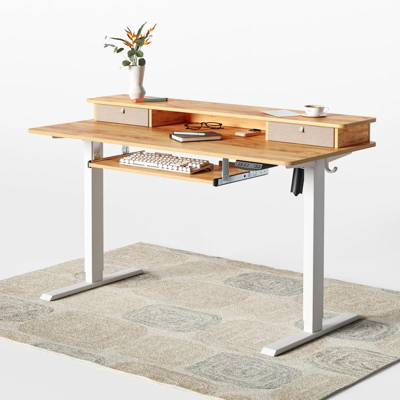 Upper Double Drawer & Keyboard Tray