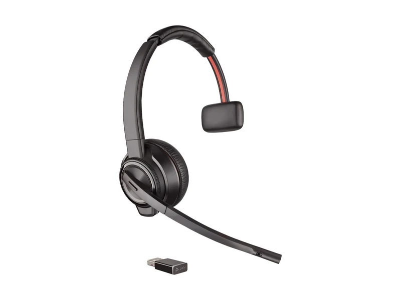 Poly Savi 8210 UC Mono Wireless DECT Headset with USB-A Adapter (77T29AA)