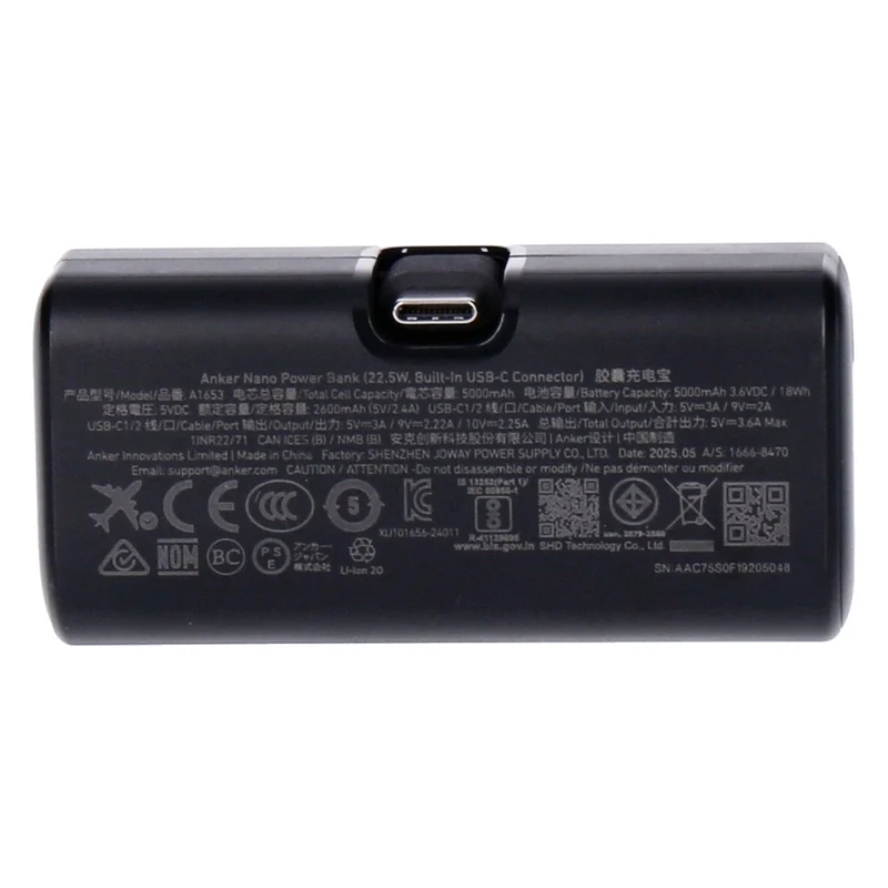Anker Powerbank 5000mAh USB-C Connector schwarz