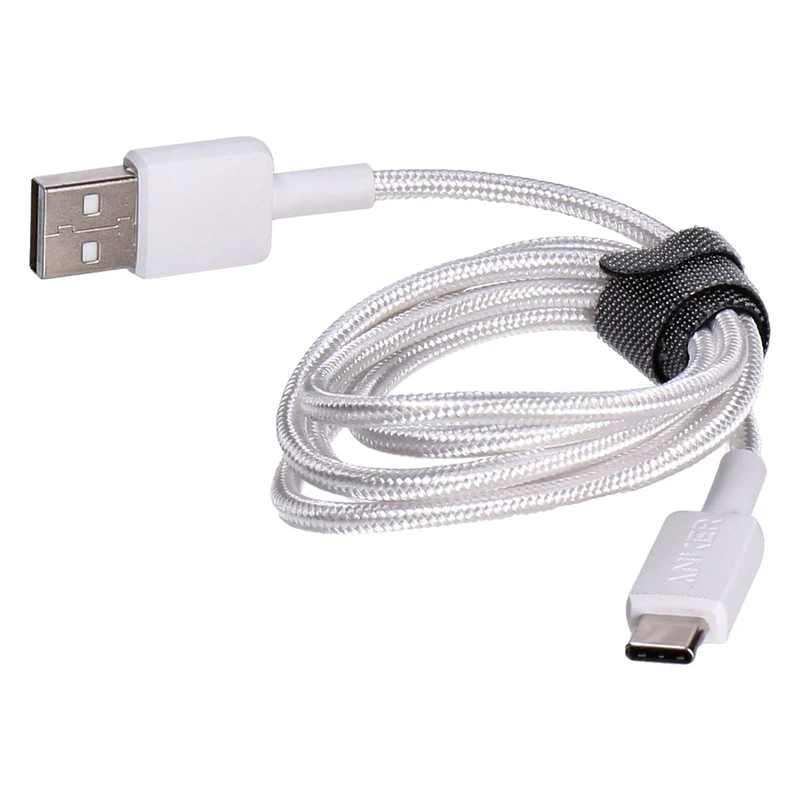 Anker Durable Braided Charging Kabel 0,9m weiß USB-A auf USB-C