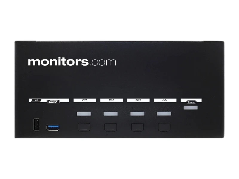 Monitors.com Quad-Workstation, Quad-Monitor 8K DisplayPort EDID Passthrough KVM Switch. Includes 16 x 8K DP to DP Cables & 4 x USB 3.0 Cables (MEDKVM-8144)