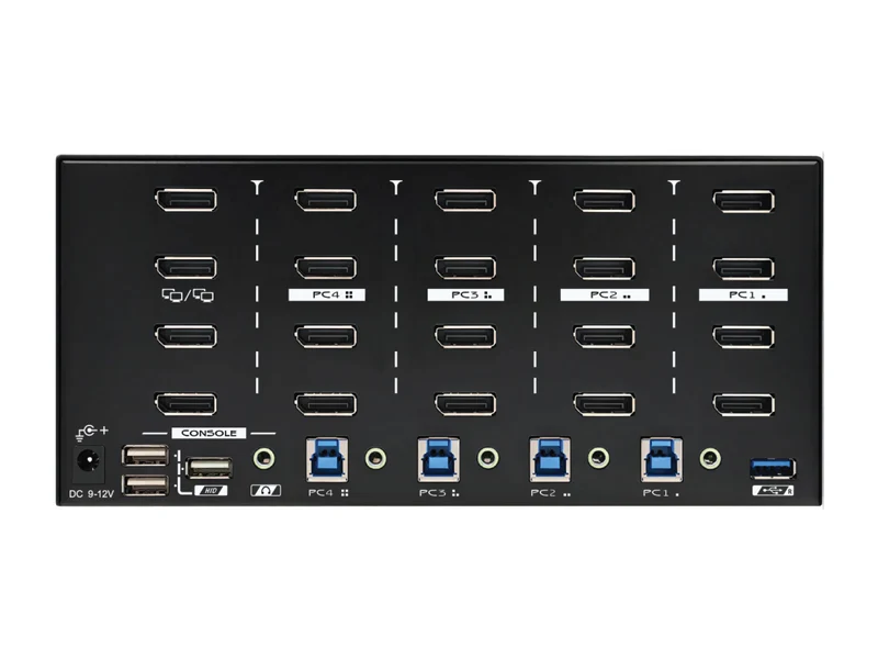 Monitors.com Quad-Workstation, Quad-Monitor 8K DisplayPort EDID Passthrough KVM Switch. Includes 16 x 8K DP to DP Cables & 4 x USB 3.0 Cables (MEDKVM-8144)