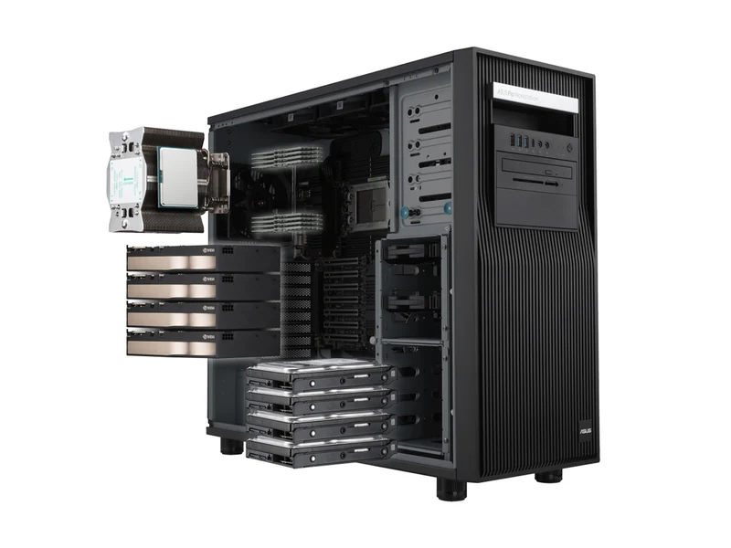 Asus ExpertCenter Pro ET900A X9 Workstation | Ryzen Threadripper PRO 9955WX @ 5.4GHz | 16-Core | 128GB DDR5 ECC | 5TB NVMe M.2(4TB+1TB) | Dual 10GbE LAN | 2000W Palatinum PSU