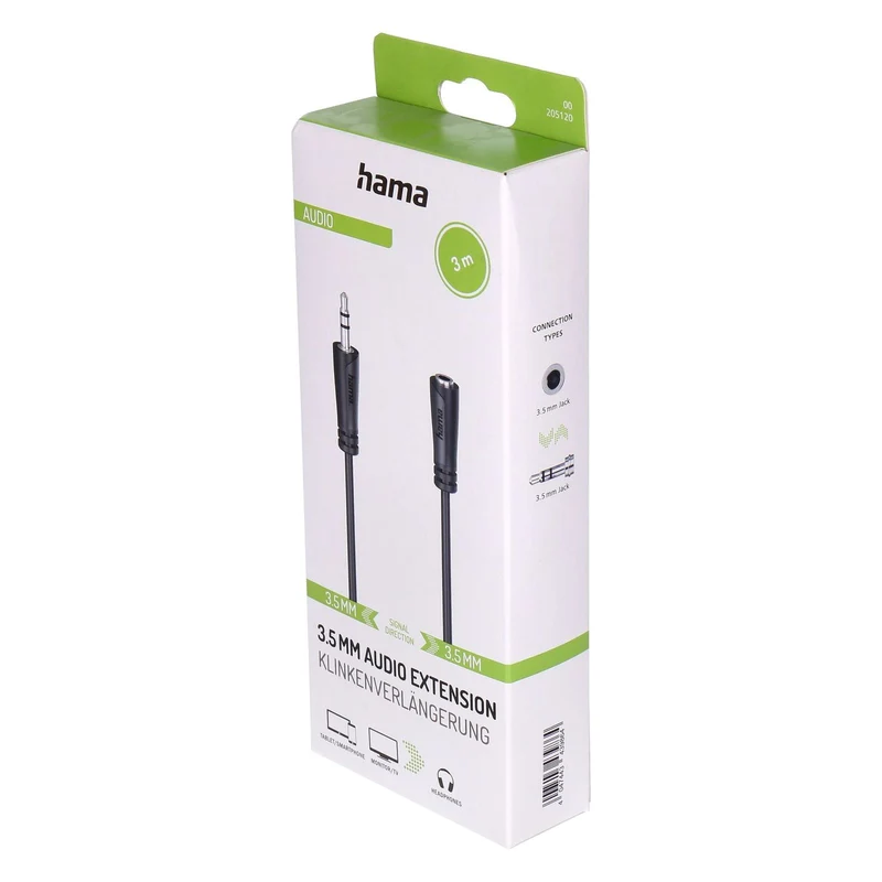 Hama 00205120 Audio-Kabel 3 m 3.5mm Schwarz