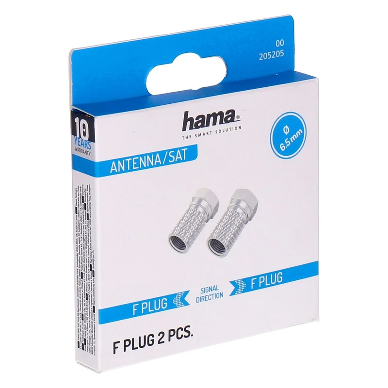 Hama 00205205 Koaxialstecker F-Typ 2 Stück(e)
