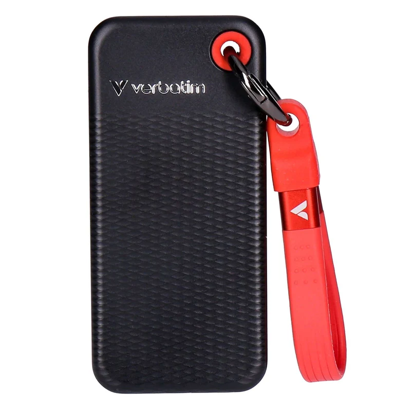 Verbatim Pocket SSD-Festplatte 1TB USB Typ-C 3.2 Gen 2 (3.1 Gen 2) Schwarz, Rot