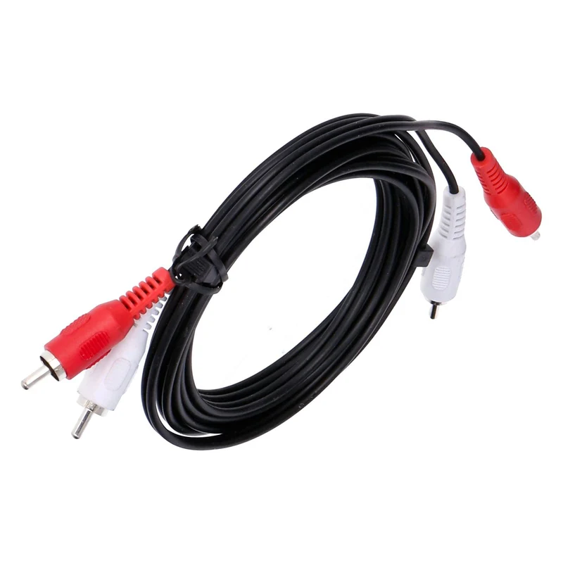 Aswo Audio Kabel 2 Cinch auf 2 Cinch 2,5m schwarz