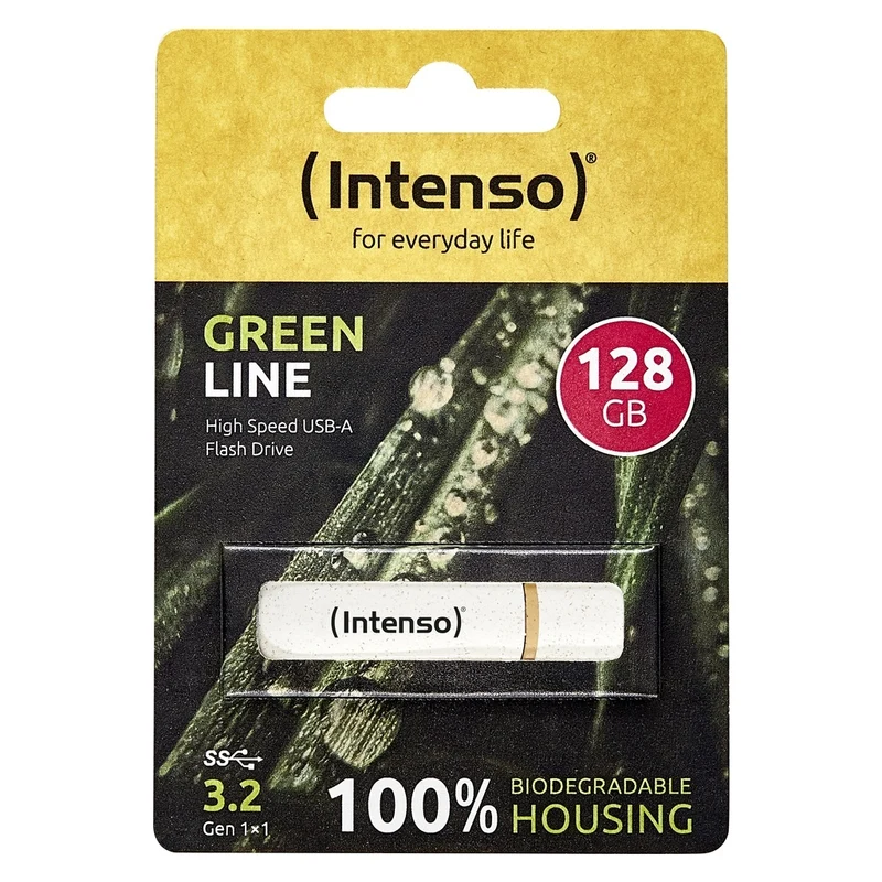 Intenso Green Line USB-Stick 128 GB USB Typ-A 3.2 Gen 1 (3.1 Gen 1) Beige, Braun