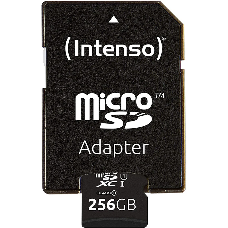 Intenso Micro SDXC Karte Speicherkarte 256GB UHS-I Premium mit Adapter