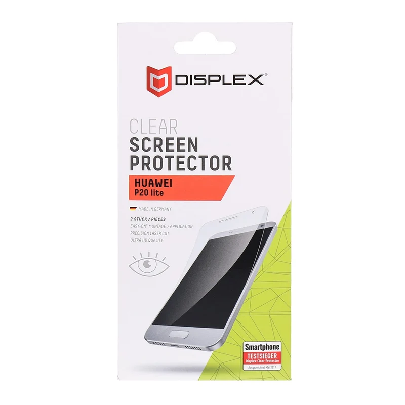 Displex Displayschutzfolie für Huawei P20 Lite transparent 2 Stk.
