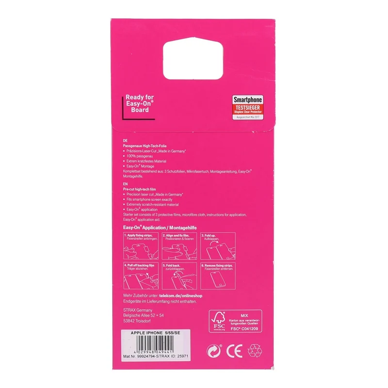 Displex Schutzfolie für iPhone SE 5s 3er Pack