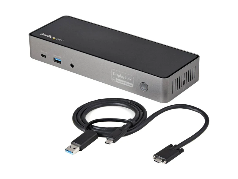 StarTech.com Thunderbolt USB-C USB-A Hybrid Universal Triple Monitor Docking Station, 4K DisplayPort & HDMI for Laptops (DK31C3HDPD)