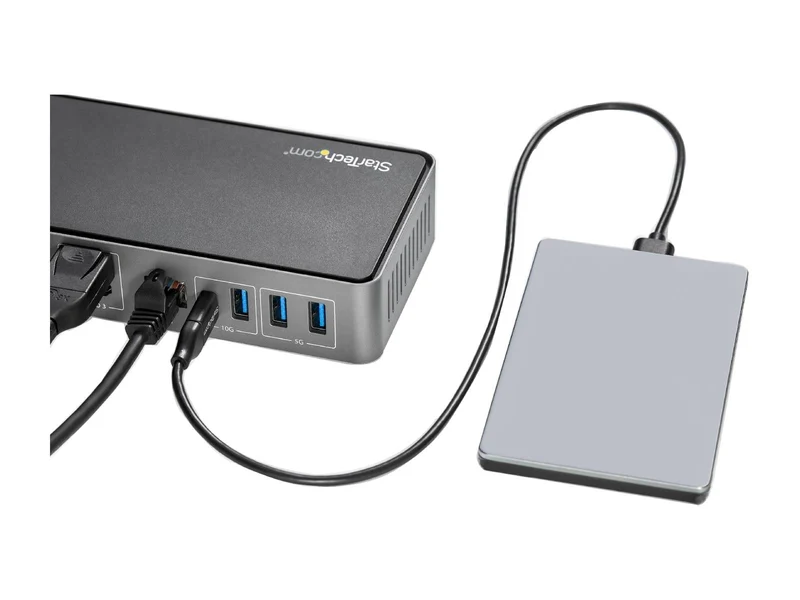 StarTech.com Thunderbolt USB-C USB-A Hybrid Universal Triple Monitor Docking Station, 4K DisplayPort & HDMI for Laptops (DK31C3HDPD)