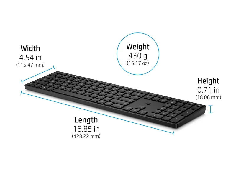 HP 455 Programmable Wireless Keyboard for business (4R177AA#ABA)