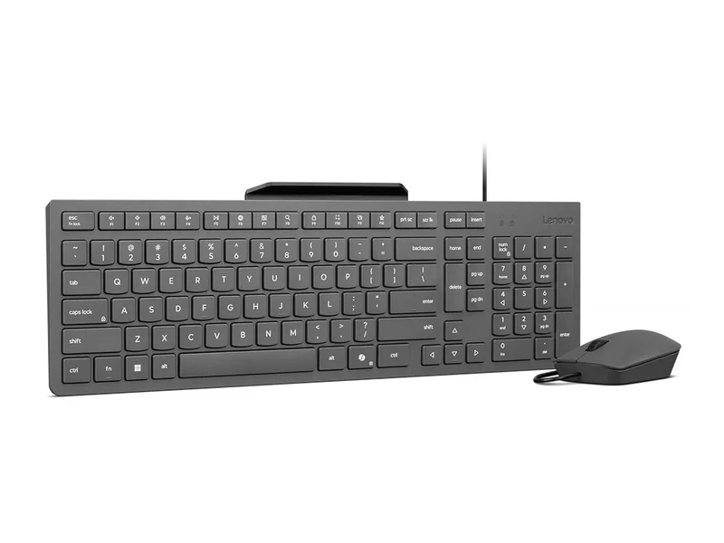 Lenovo Wired Mouse and Keyboard with Phone Holder | 310 Combo - US English (GX31R09775)
