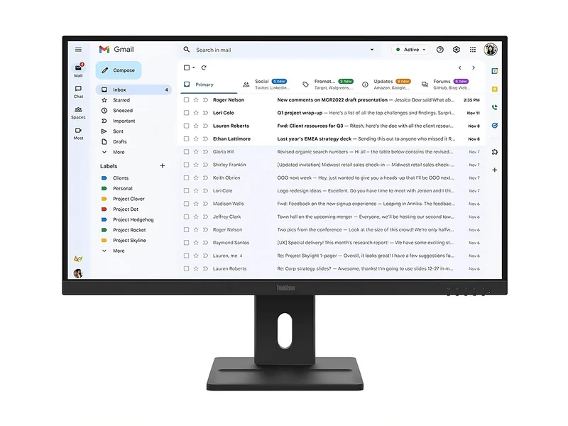 Lenovo ThinkVision E27-40 27" Full HD 1920 x 1080 Color Display Monitor (64BCMAR4US)