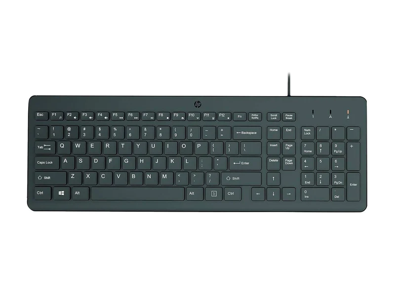 HP 150 Wired USB Slim Keyboard (US Layout) (664R5AA#ABL)